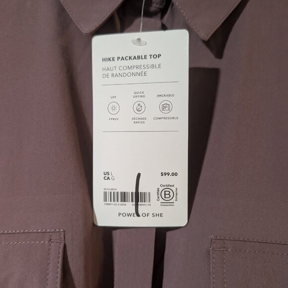 Athleta | Hike Packable Top In Damask Mauve - Picture 10 of 13